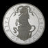 イギリス 2019年 クイーンズビースト "The Yale of Beaufort" 500ポンド(1kg)銀貨:裸-UNIVERSAL COIN